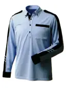 ベスト GA0916 長袖ポロシャツ サックス