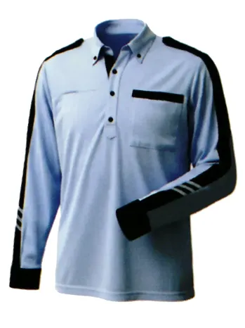 セキュリティウェア 長袖ポロシャツ ベスト GA0916 長袖ポロシャツ サックス 作業服JP