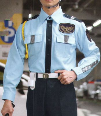セキュリティウェア 長袖シャツ ベスト GS614 夏長袖シャツ（反射付） 作業服JP