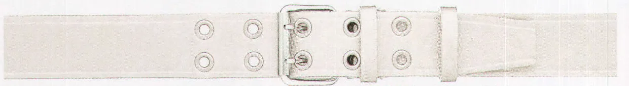 ベスト S151 白革ベルト 2ツ穴 革ベルト 2ツ穴 カット可能
