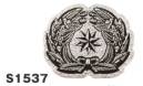 ベスト S1537 ヘルメットステッカー 金属帽章のテイストそのままに、立体的な表現を可能に。