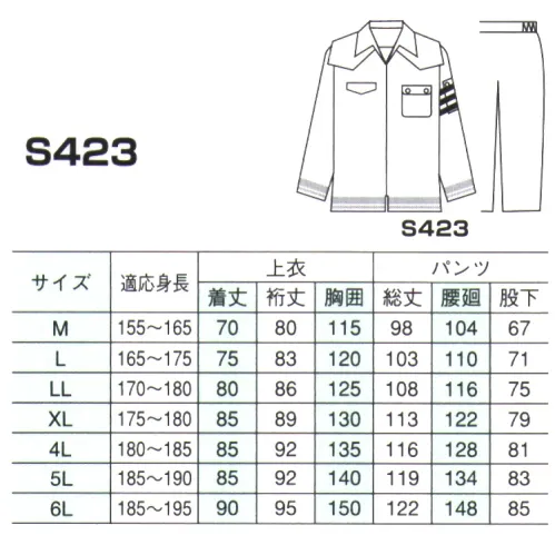 ベスト S423 スターコート・反射付（上下組） フードの前面が透明なのでクリアな視界を保ちます。右胸に警笛が入れられる小型ポケットを付けました。プロフェッショナルをサポートする力強いセキュリティグッズがラインナップ。 サイズ／スペック