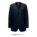 サービスユニフォームcom フォーマル 長袖ジャケット（ブルゾン・ジャンパー） ボストン 11302-19 ノーカラージャケット（男女兼用/ネイビー）