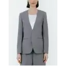 サービスユニフォームcom フォーマル 長袖ジャケット（ブルゾン・ジャンパー） ボストン 11302-94 ノーカラージャケット（男女兼用/グレー）