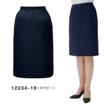 ボストン 12234-19 スカート(女性用/ネイビー) 美シルエット、軽やかな一歩。身体のラインが綺麗に見えるストレートシルエット。後ろに2箇所プリーツを設けており、足さばきもよく動きやすいデザインになっています。仕様品番:12234-19品名:スカート