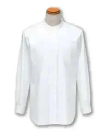ボストン 14301-81 スタンドカラーシャツ（男女兼用） ノータイでも冴える、洗練の一着男女兼用のスタンドカラー。比翼仕立ての前立てと、アシンメトリーな位置にあしらったボタンがポイントです。ノータイのコーデもスタイリッシュにきまる一着。仕様品番:12301-81品名:スタンドカラーシャツ