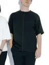 ボストン 23117-99 Tシャツ（男性用/ブラック） 1枚でも、ジャケットを着てもサマになるTシャツ程よい光沢とハリのあるダンボールニットを使用。シワになりにくく、軽くて伸びやかな着心地です。仕様品番:23117-99品名:Tシャツ