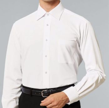 ボストン 24116-81 ニットシャツ(長袖) いつでも どこでも だれにでも 自由に 選べる 白いシャツ。豊富なサイズ展開男女それぞれに幅広いサイズを展開しているので、様々な身長や体型に対応します。インナーとしても一枚着としてもスタイリングが可能です。働くシャツの常識定番レギュラーカラー ニット素材 ストレッチ 肌触り滑らか UVカット 防透 形態安定 ノーアイロン 速乾 清涼感働く現場のあらゆるシーンを想定し、動きやすさ、着心地のよさ、扱いやすさにこだわった高機能性。取り扱いイージーなのにきちんと感はキープします。うれしいロープライス多機能付きながらもお得な低価格を実現したハイパフォーマンスシャツ。トリコット素材で耐久性が高く、ランニングコストを削除できます。2コ釦・剣ボロなど本格的な使用にこだわりました。