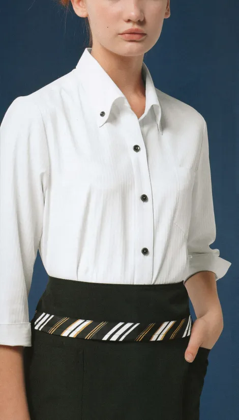 サービスユニフォームcom レディースボタンダウンシャツ 七分袖 ボストン 81 サービスユニフォームの専門店