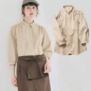 スタンドカラーシャツ