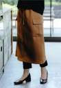 ボストン 27207-74 エプロンスカート ゆったりスカート感覚で使えるロング丈エプロン。豊富なポケットも魅力です。