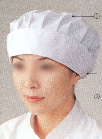食品工場用 キャップ・帽子 ビーバーズキャップ BL-5601 女子ヒダタック帽 食品白衣jp