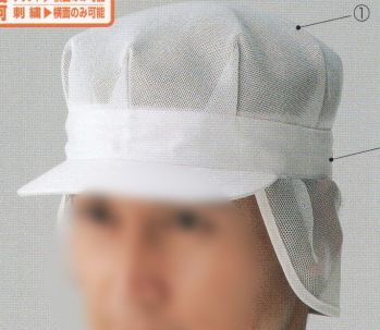 食品工場用 キャップ・帽子 ビーバーズキャップ F-1760 八方形ネット付帽天井メッシュ 食品白衣jp
