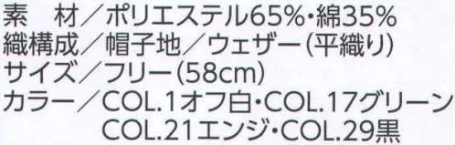 ビーバーズキャップ F-2240 ハンチング ヒサシはソフト軽量芯を使用。縫いつぶし（サイズ調整不可） ボーイッシュな雰囲気に。※この商品は、ご注文後のキャンセル・返品・交換ができませんので、ご注意下さいませ。※なお、この商品のお支払方法は、先振込（代金引換以外）にて承り、ご入金確認後の手配となります。 サイズ／スペック