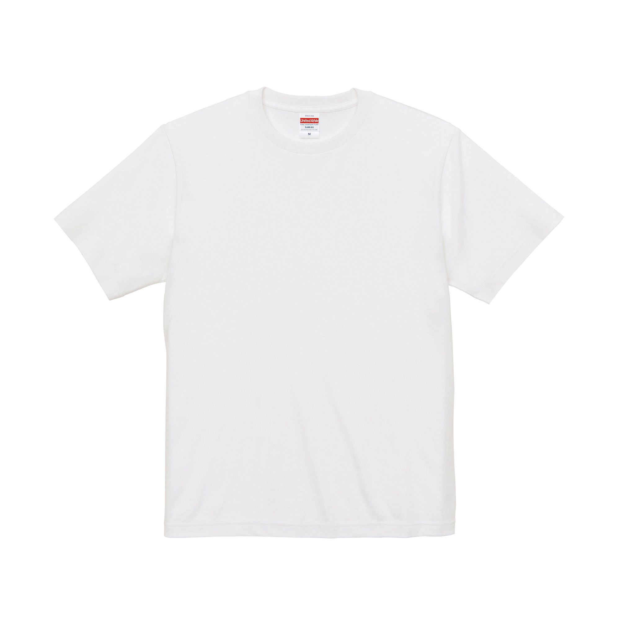 キャブ 5400-02-A 5.0オンス ユニバーサル フィット Tシャツ（100-160cm）（ホワイト） ミディアムウェイトTシャツの新定番が登場。絶妙なサイジングで、Tシャツがさらに身近な存在に。●POINTO 01.United Athleの代名詞、ヘヴィーデューティーな首まわり新たに開発した専用アタッチメントで縫製した首まわりは、きれいな曲線をえがいた仕上がりで均一性も大幅に向上。袖付けミシンで使用する2本針オーバーロック仕上げの堅牢な首リブ仕様で弾力性があり、耐久性も抜群。●POINTO 02.プリント映えの良さがポイント。ソフトな肌触りの生地細かい繊維を取り除いたハイグレードな「コーマ糸」で編み立てた生地は表面の毛羽立ちが少なく、再現性の高いプリントが可能。また、生地目が綺麗で風合いが柔らかいのも特長です。●POINTO 03.肩のもたつきがない、ストレートなショルダーラインサイドネックから袖先までのシルエットを直線にすることで、トレンドライクな大きめサイズで着用した際にも肩先のもたつきが生まれない、綺麗なシルエットを実現しました。●POINTO 04.いつまでもヨレずに長持ち。秘密は2本針始末袖・裾いオーバーロック始末を施してから2本針でしっかり縫い上げることで、毎日着てガシガシ洗ってもヨレない、タフなTシャツが完成しました。デイリーユースなどさまざまなシーンでご活用いただけます。※他カラーは「5400-02-B」「5400-02-C」「5400-02-D」に掲載しております。※この商品はご注文後のキャンセル、返品及び交換は出来ませんのでご注意下さい。※なお、この商品のお支払方法は、先振込(代金引換以外)にて承り、ご入金確認後の手配となります。