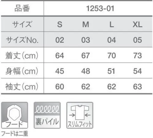 キャブ 1253-01 9．0オンス トライブレンド スウェット プルオーバーパーカ（パイル） 落ち着きのあるヴィンテージ調の生地でスタイリッシュなデザインを楽しめる。品番「1082-01」の後継アイテムです。  ※この商品は、ご注文後のキャンセル・返品・交換ができませんので、ご注意下さいませ。※なお、この商品のお支払方法は、先振込（代金引換以外）にて承り、ご入金確認後の手配となります。※「009 オートミール」、「584 ダークへザー」、「599 ヴィンテージへザー」は、販売を終了致しました。 サイズ／スペック