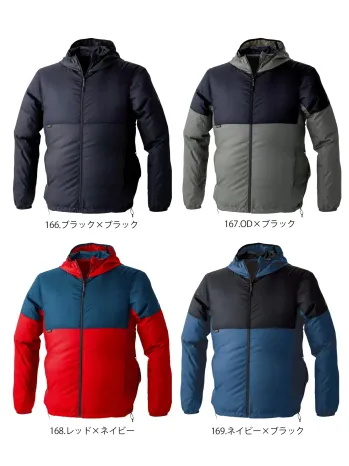 CUC 820000 WZ マルチバイカラーフーディー(ファン・バッテリー別売) WZ マルチバイカラーフーディーファン取り付け穴は目立たず隠せるので、夏は涼しいファン付きウェアとして、シーズンオフにはウィンドブレーカーとしても着用可能。季節を問わず活躍する、機能性とデザインを兼ね備えた万能ジャケットです。特徴・猛暑時はファンジャケット、涼しい時期はウィンドブレーカーとして着用可能・スポーティーなバイカラーデザインで、アウトドアや普段使いに最適・袖口にストレッチパイピング、裾にアジャスターを備え、風漏れを防止・空気の循環を考慮したEFウェアとしての機能も充実・バッテリー収納用の左右内ポケット(マジックテープ付き)あり※本製品は衣類のみの販売となります。ご使用の際には、別売りのファン・バッテリーをお買い求めのうえ、装着してご使用ください。仕様品番:820000品名:WZ マルチバイカラーフーディー