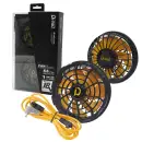 CUC 993002 18V ブラシレスファン 18V ブラシレスファン高出力18Vハイパワーユニット特徴・極薄26mmファンで快適な着用感・ねじ込み部が外側構造で装着しやすい・抜けにくいケーブル接続構造・掃除が簡単でお手入れラクラク・補強材入りの高耐久ケーブル採用※本商品はDi-VáiZ™ 18V専用バッテリー以外は接続できません。※この商品はご注文後のキャンセル、返品及び交換は出来ませんのでご注意下さい。※なお、この商品のお支払方法は、前払いにて承り、ご入金確認後の手配となります。仕様・品番:993002・品名:18V ブラシレスファン・連続稼働時間（目安）:強(18V)約2時間、中(14V)約4時間、弱(10V)約8時間・セット内容:18Vブラシレスファン2個、18V専用高耐久接続ケーブル1本