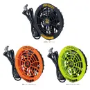 CUC 993006 MAX.24V フリーアジャストファン MAX.24V フリーアジャストファンパワーも快適も、この一台でMAX.24V特徴・24V・20V・16V・12Vの各電圧を最大限に活用するボルト性能フル稼働仕様。・16Vフル稼働時には75ℓ/秒の大風量と8.5時間以上の連続使用が可能。・約4時間でフル充電が可能な急速充電に対応。・360度サイクロン式排出状の風量直結型・HOP-SCOT®のEW水冷ウェアと同時に使用可能。仕様・品番:993006・品名:MAX.24V フリーアジャストファン・重量（ファン1個）:約85g・ファン厚さ:32.5mm・ファン直径:102mm・ファン寿命（目安）:約3，000時間・付属品:MAX.24V フリーアジャストファン専用ケーブル【稼働時間（目安）】・24V:約3時間・20V:約4時間・16V:約8時間・12V:約13時間※本製品はHOP-SCOT MAX.24Vマルチバッテリー以外は接続できません。※この商品はご注文後のキャンセル、返品及び交換は出来ませんのでご注意下さい。※なお、この商品のお支払方法は、前払いにて承り、ご入金確認後の手配となります。