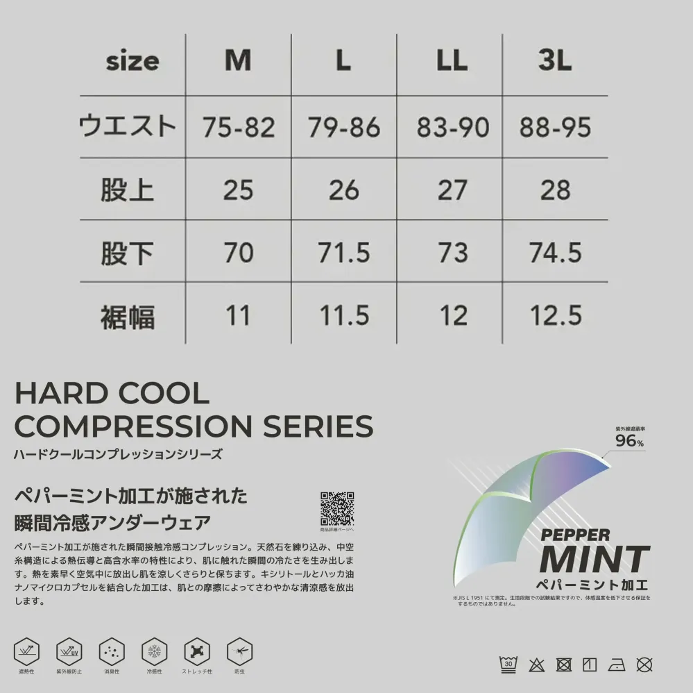 CUC 825000 ハードクールインナーパンツ サイズ・スペック