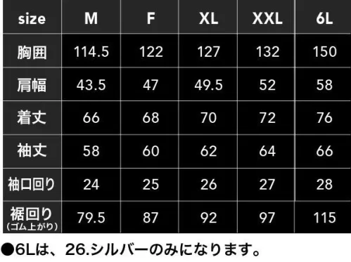 CUC 9149 WZ ドットエンボスジャケット リーズナブルなのに本格的な機能性を装備旬なEFウェアの着心地を気軽に体感！本格EFウェアの機能を備え、スマートな見栄えでナチュラルデザイン。にもかかわらずリーズナブルでコスパの高さが見どころのアイテム。サラリとした素材で着心地も良好、選べる3タイプをラインナップ。風漏れを防ぐ裏PAコーティングを施し前身くまなく循環。衿裏まで風が流れる背中ダクト、ベタつき防止衿裏メッシュなど機能性が詰まった出来栄え。外ポケットにバッテリーを入れて使えるケーブル通し穴、内側コードストッパーなど利便性も確保し、絶妙なバランス感を。※シルバーは6Lまで展開。※必ず専用ファン・バッテリーをご使用ください。他社商品を併用してご使用した際に発生する故障や事故につきましては責任を負いません。※この製品は、素材の内側にコーティング加工をしております。コーティングは、摩擦や洗濯により多少剥離する場合があります。洗濯の際は、必ずファスナー・釦・マジックテープを閉じ、洗濯ネットをご使用ください。●言うなれば涼風を纏う夏常備福。「WIND ZONE®」ワーカーが仕事をスマートコンプリートしていく上で、必ずないと困るワークツール。同じようにいつもつかうワークウェアは、ワークのポテンシャルを引き出すものでなければならない。夏の過酷な猛暑の中で支え続ける機能を持つこのウェアシリーズの意味は大きい。纏うものは使命と風なのかもしれない。 サイズ／スペック