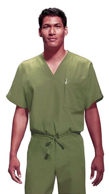 ナースウェア 半袖ジャケット（ブルゾン・ジャンパー） チェロキー 4777OLVW 半袖無地（男性用） CHEROKEE 医療白衣com