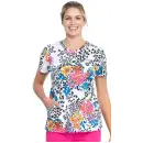 医療白衣com ナースウェア 半袖ジャケット（ブルゾン・ジャンパー） チェロキー CK646LEBM CHEROKEE 花柄・レオパルドブルーム