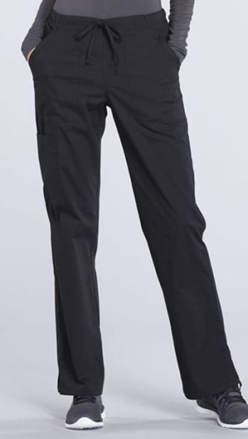 チェロキー WW160PBLK パンツ CHEROKEE ウエストはゴム＋紐で、裾にスリット入り。4ポケットでストレートタイプ。