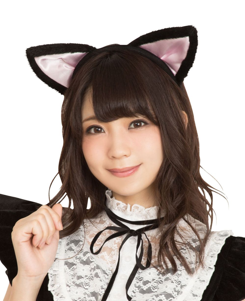 祭り用品jp 猫耳カチューシャ 立ち耳 黒 ピンク クリアストーン 祭り用品の専門店