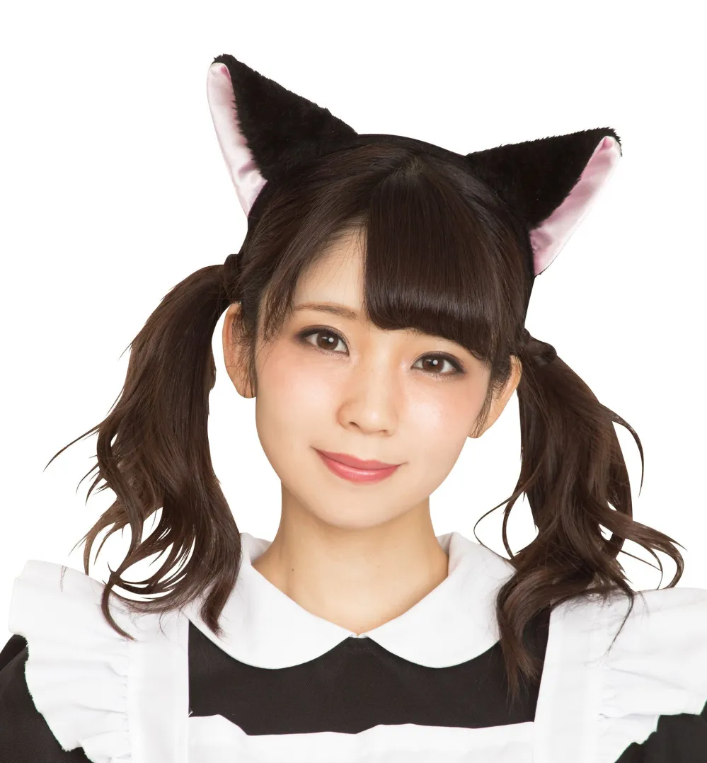 祭り用品jp 猫耳カチューシャ ふせ耳 黒 ピンク クリアストーン 祭り用品の専門店 祭り用品jp 猫耳カチューシャ ふせ耳 黒 ピンク クリアストーン 祭り用品の専門店