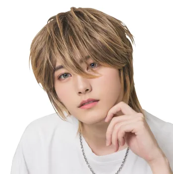 コスチューム かつら・ウィッグ クリアストーン 4560320880028 WIGGY RICHメンズ ミディアムウルフ(ミックスゴールド) 祭り用品jp