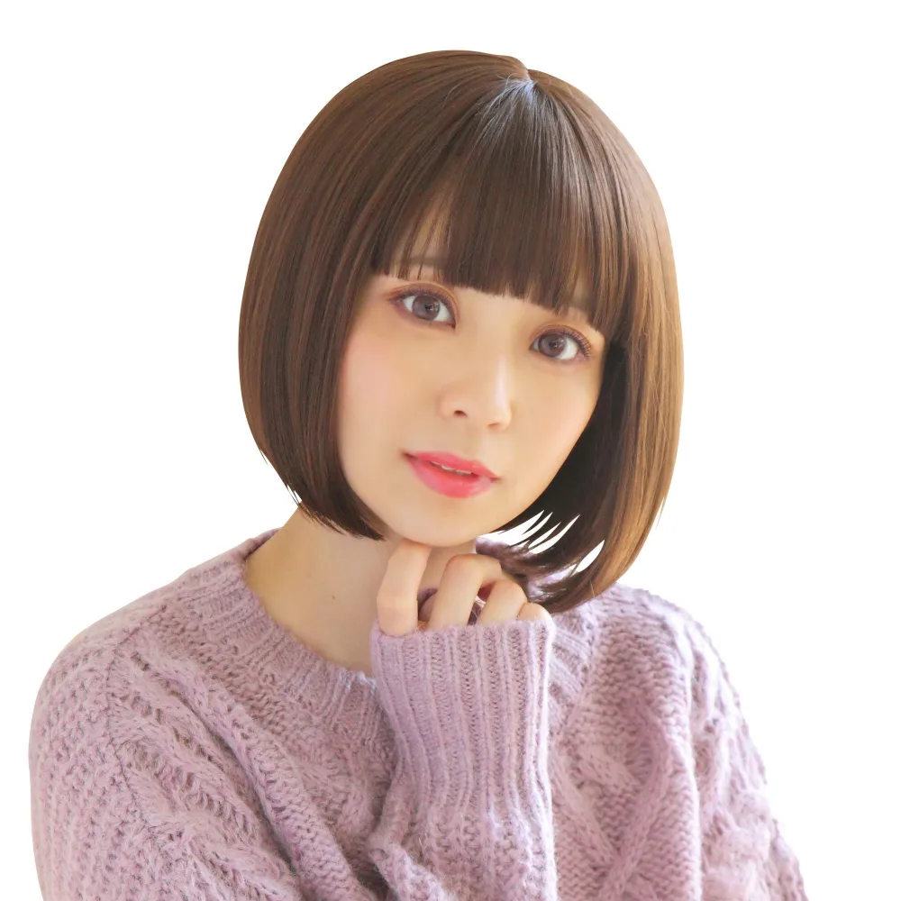 WIGGY RICH ぱっつんボブ(ショコラブラウン) クリアストーン