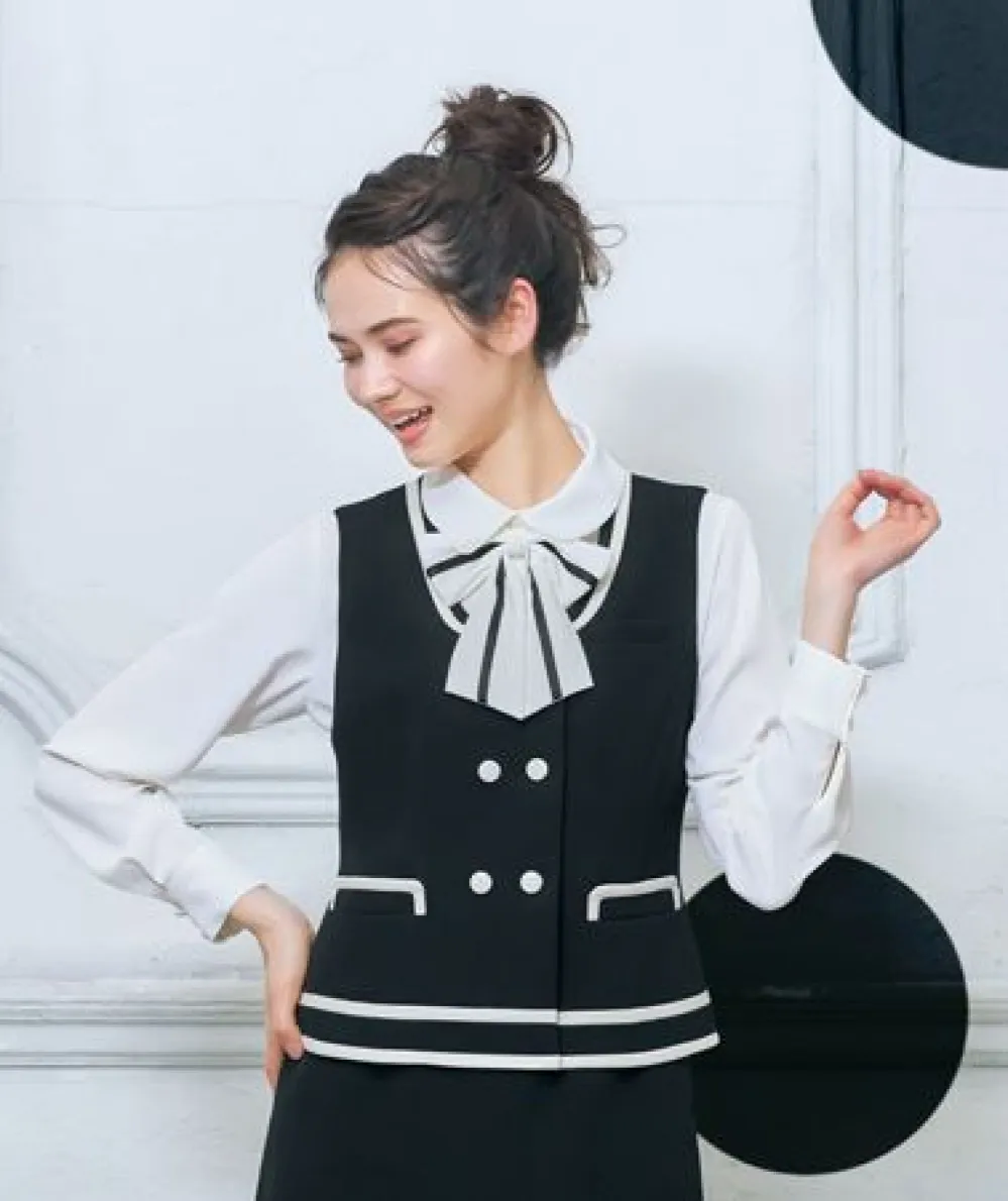 MARY QUANT ベスト M23141 U-FACTORY(ユーファクトリー) ベスト ユーファクトリー M23011 オフィスウェア・ユニフォーム