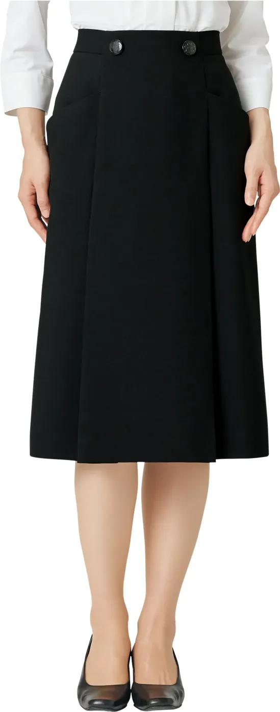 ユーファクトリー M33361 スカート MARY QUANT M33361 スカートMARY QUANT  動きやすさを追求した70cm丈のストレッチスカートです。独自開発のゴムinベルト技術により、ウエスト部分に絶妙な伸縮性を持たせることで、長時間の着用でも締め付け感のない快適な着心地を実現しました。オフィスからカジュアルシーンまで幅広く活躍します。特徴・70cm丈の上品な長さで、様々なトップスとコーディネートしやすい・ストレッチ素材を使用し、体の動きに自然にフィットする柔軟性・ゴムinベルトにより、ウエスト部分が程よく伸縮してフィット感を調整・座ったり立ったりの動作も窮屈感なく快適に過ごせる設計・長時間の着用でもストレスフリーな着心地を維持・シンプルなデザインで様々なシーンに対応できる汎用性