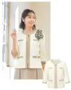 ユーファクトリー M43293 ジャケット MARY QUANT M43293 ジャケットMARY QUANTのBRIGHT SUMMER TWEEDシリーズから登場した爽やかな印象のジャケットです。清涼感のあるテクスチャーのツイード素材に鮮やかな彩りを添え、オフィスでも佇んでいるだけで柔らかな空気感をまとった雰囲気を演出します。機能性にもこだわった、ビジネスシーンで活躍する一着です。特徴・襟の左右にアクセサリー用ホールを配置し、クリップ式ブローチを決まった位置に装着可能・両脇にデオドラントテープを採用し、優れた消臭&抗菌効果で汗やニオイが気になる季節も安心・両胸のインク汚れケアポケットには超撥水生地を使用し、ペンのインク漏れ対策に配慮・前あきデザインで着脱しやすく、日常の動きにもスムーズに対応・3色のカラーバリエーションで、様々なコーディネートやオフィススタイルに対応※リボンブローチは付属しておりません。