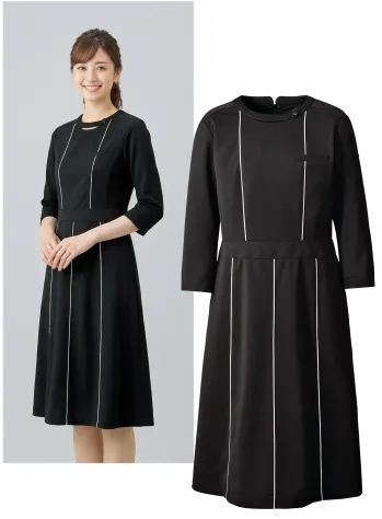 オフィスウェア 七分（八分）袖ワンピース ユーファクトリー M53421 ワンピース 事務服JP