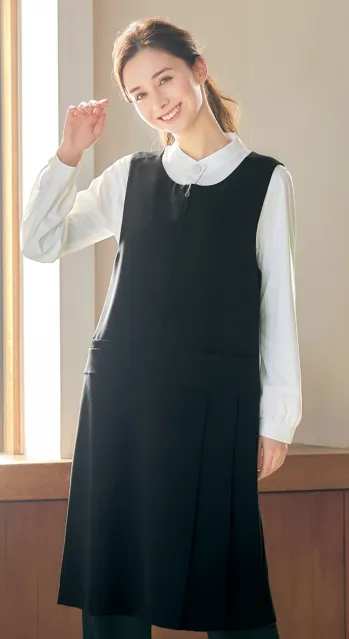 インフォメーション・ショールーム ジャンパースカート ユーファクトリー M57041 ピナフォア 事務服JP