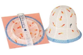 祭り小物 キャップ・帽子 鈴木提灯 5821 和紙 ちょうちんはっと「金魚」 祭り用品jp