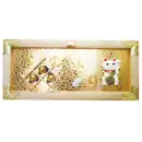 祭り用品jp 祭り小物 置物・飾り物 鈴木提灯 8166 祝額「鈴なり猫」