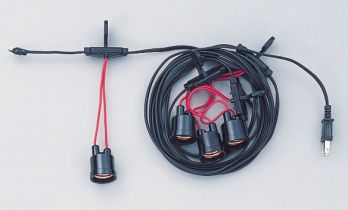 鈴木提灯 8648-3 提灯用ソケットコード（3灯用）（6m/電球別） 推奨電球20W～40W相当。※本製品は、定格電圧AC100V、電流15A電力1500W以内でご使用ください。