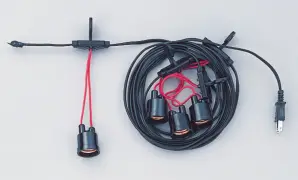 提灯用ソケットコード（4灯用）（6m/電球別）