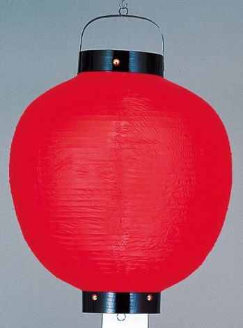 祭り小物 提灯 鈴木提灯 B110 提灯 関西型ビニール提灯 17号丸型（赤） 祭り用品jp