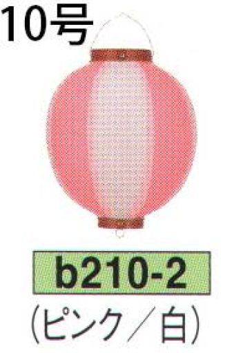 鈴木提灯 B210-2 ビニール提灯 10号丸型（ピンク/白） ビニール提灯は、店頭装飾用に最適。飲食店舗などの賑わいを演出するのに欠かさない提灯。※この商品の旧品番は B22 です。