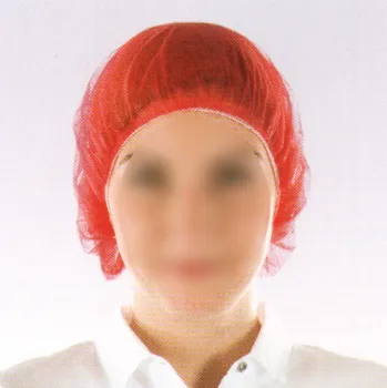 食品工場用 キャップ・帽子 ダック 12651 ブーファンキャップ レッド（1000枚入）受注生産 食品白衣jp