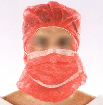 食品工場用 キャップ・帽子 ダック 13205 アストロノートキャップ 赤（1000枚入）受注生産 食品白衣jp