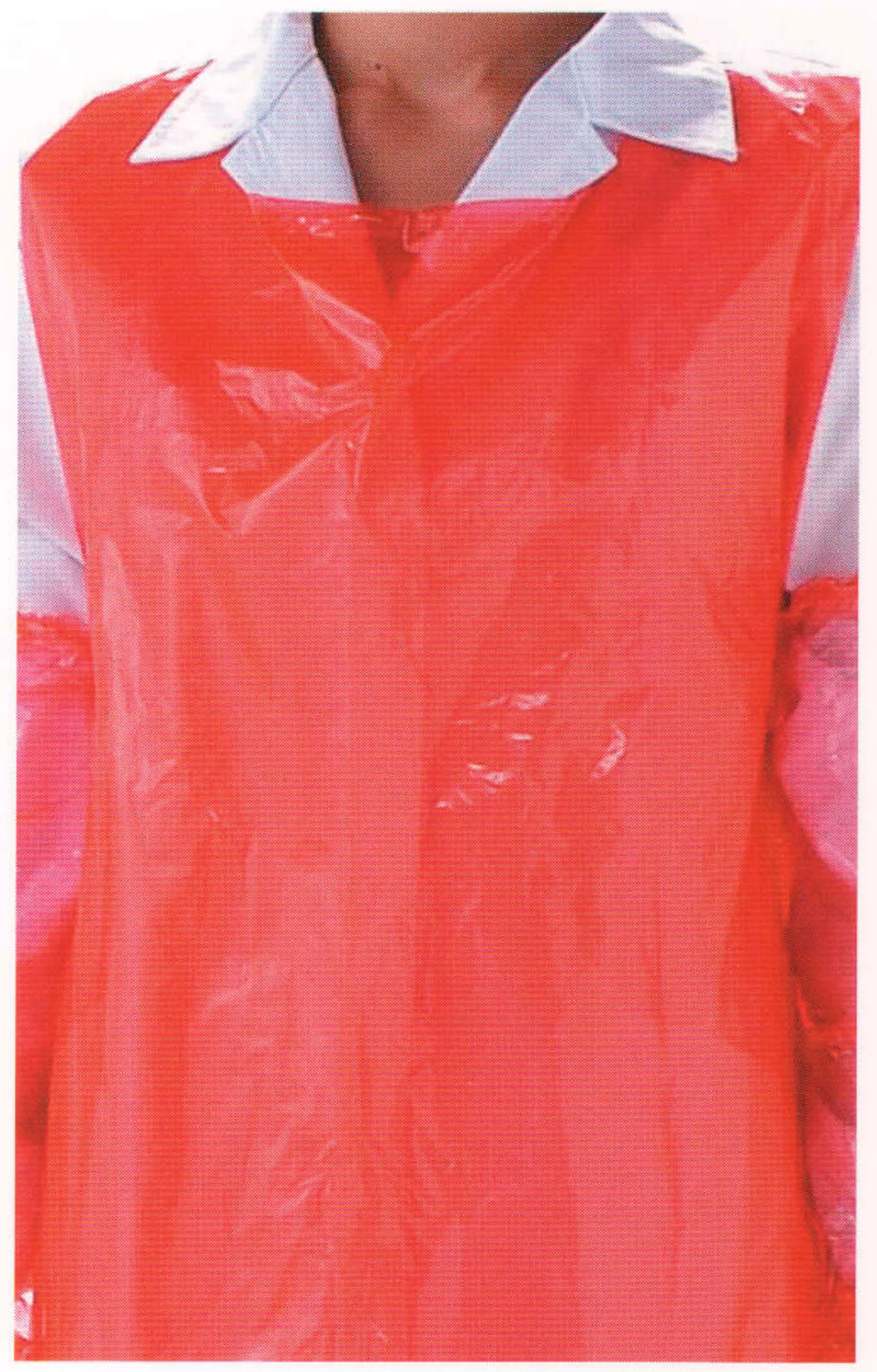 ダック OA501R カラーエプロン ロング 赤（1000枚入）