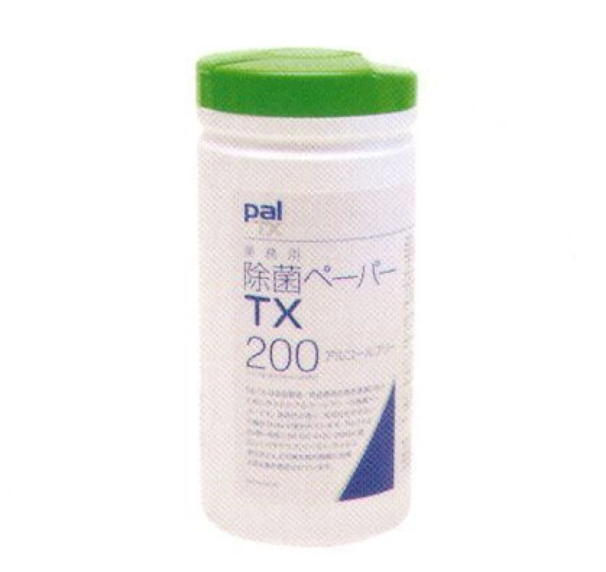 ダック W258230T 除菌ペーパーTX ボトルタイプ palTX 業務用除菌ペーパーTXTXとは・・・食品製造、食品提供、介護施設、工業関係の現場を清潔に保つために作られた除菌ペーパー。効果PAL TXはEU統一規格と、BS ISO4120:2004に適合しており、バクテリア、ウイルスなど、ほとんどの微生物に効果があるとされています。特徴・アルコールフリーです。・青色の使い捨て除菌ペーパーなので異物混入対策に有効です。・中心の蓋を開け一枚一枚早く取り出せます。・どんな場所でも効果を発揮します。・含有物:N-（3-アミノプロピル）ドデシルプロパン-1、3-ジアミン0.75％ 非含有物:第4級アンモニウム塩、ポリヘキサニド、アルコール ※EU市場の殺生物性規定95条に準拠した成分です。TRITEX®不織布の特性●優れた水分保持率除菌ペーパー全体に均一に行きわたる状態を維持し、溶液の水分が除菌ペーパー容器の底に溜まるのを防ぎます。●能率的な水分コントロール保管しているとき、除菌ペーパーは液だれしないようコントロールされていますが、使用するとき表面の水分は内部に留まることなくしっかりと出てゆきます。●高い耐久性あらゆる方向において他の製品よりも丈夫です。凸凹している表面や物などを拭くときに、ほつれたり避けたりするリスクを軽減できます。●毛羽立ちにくい素材拭いた後、拭いたものの表面にペーパーの繊維が残りません。デリケートな製品や備品などの表面を汚すリスクを最大限に減らします。マイクロファイバーの内部構造により、水分の維持と排出の調整を行う。3層のポリプロピレンが全方向を補強する。強い合成繊維の素材が糸くずや毛羽立ちを軽減する。※200枚入りです。※この商品は、ご注文後のキャンセル・返品・交換ができませんので、ご注意下さいませ。※なお、この商品のお支払方法は、先振込（代金引換以外）にて承り、ご入金確認後の手配となります。