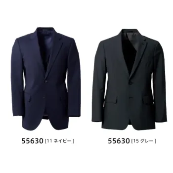 ダルトン 55630-A メンズジャケット Y・A体（細め～普通体型向け） エコでかっこいいが、大人の新常識！多様なシーンでパフォーマンスを引き上げる天然素材の多機能性ハイブリッドエコ素材。特徴ハイブリッドミックスの高機能素材ファインメリノ混による柔軟性のある豊かな風合いを実現します。またハイブリッドエコ素材は、ウールの吸放湿性能によるムレにくさと型崩れへの強さを両立させています。幅広い働き方にフィットし、快適な着心地を実現多様な職場に対応したユニフォームとして在宅ワークやアクティブな働き方にも優れた機能を発揮し、快適な着心地を実現します。サイズ選びについて当商品のジャケットは、体型に合わせて最適なフィット感を実現するため、以下の4つの体型区分でご用意しております。■ 体型区分についてY体（細身体型） 胸囲や胴囲が細めで、スリムな体型の方向け。全体的に細くシャープなシルエットが特徴です。A体（標準体型） 一般的な体型の方向け。バランスの良い標準サイズで、多くの方にフィットします。AB体（ややがっちり体型） 胸囲や胴囲にゆとりがあり、筋肉質ややがっちりした体型の方向け。動きやすさも考慮した設計です。B体（がっちり体型） がっしりした体型で胸囲・胴囲が大きめの方向け。ゆとりのあるシルエットで快適に着用いただけます。■ サイズ表記についてサイズは「号数（4号〜8号）」と体型区分の組み合わせで表されます。例:Y-5は細身体型の5号サイズ、AB-7はややがっちり体型の7号サイズを意味します。■ サイズ選びのポイント普段お使いのスーツサイズを参考にお選びください。体型に合わせた体型区分を選ぶことで、より快適な着心地が得られます。サイズに迷われた場合は、胸囲・胴囲の実寸を測っていただくことをおすすめします。仕様品番:55630品名:メンズジャケット