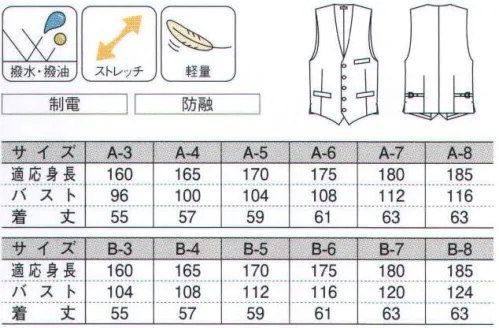 ダルトン 8910 ベスト ドライバースーツ。狭い空間も、しなやかに。肩やウエスト部に異素材を使用するなど、細やかな工夫でスムーズな動きをサポート。快適な車内環境づくりにお役立てください。また、安全性を高める防刃ベストもご用意しています。 サイズ／スペック