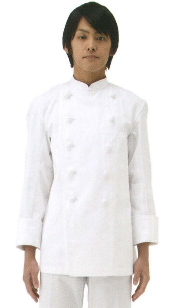 大丸白衣 SP110A コックコート 美食にかけるピュアな心を映す磨き抜かれた正統派スタイル。綿100％シリーズ。